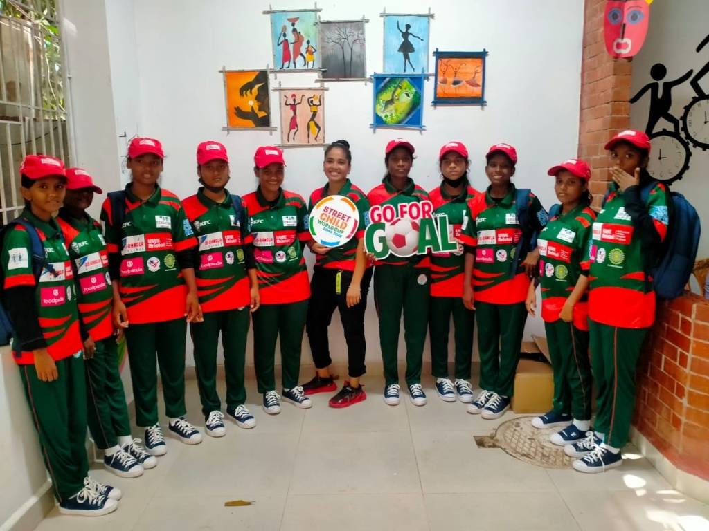 The street child girls football team get ready for Doha